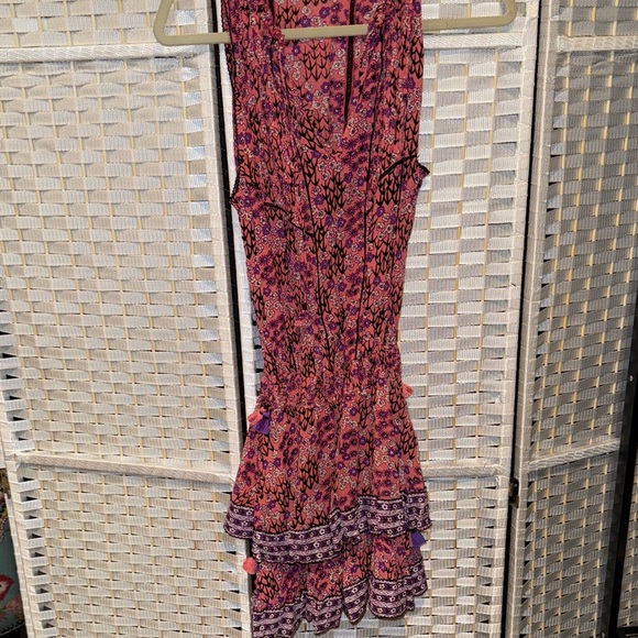 Poupette St. Barth Pink and Purple Mini Dress - Picture 1 of 4